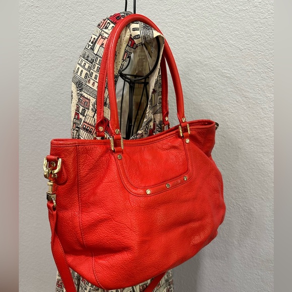 TORY BURCH Tote Bag Crossbody Leather 2way Red - Picture 2 of 12